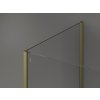 MEXEN/S - Kioto Sprchová zástěna WALK-IN 90 x 70 cm, černý vzor, zlatá kartáčovaná 800-090-212-55-70-070