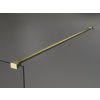 MEXEN/S - Kioto Sprchová zástěna WALK-IN 90 x 70 cm, černý vzor, zlatá kartáčovaná 800-090-212-55-70-070