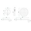 REA - Sprchový set s baterií 150mm Lungo bílá + BOX REA-P6611