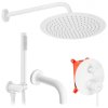 REA - Sprchový set s baterií 150mm Lungo bílá + BOX REA-P6611