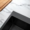 REA - Ocelový dřez Leo 40 Black s kuchyňskou baterií KPL-96002