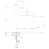 OMNIRES - Y umyvadlová baterie, 23 cm (hlavice 25 mm), černá polomat Y1212CBL