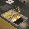 Quadron - Granitový dřez MARC 110 WORKSTATION Beige Zlaty HQM7650U4_PVDG1  DOPRAVA ZDARMA