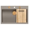 Quadron - Granitový dřez MARC 110 WORKSTATION Beige Zlaty HQM7650U4_PVDG1  DOPRAVA ZDARMA