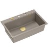Quadron - Granitový dřez MARC 110 WORKSTATION Beige Zlaty HQM7650U4_PVDG1  DOPRAVA ZDARMA