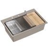 Quadron - Granitový dřez MARC 110 WORKSTATION Beige Zlaty HQM7650U4_PVDG1  DOPRAVA ZDARMA