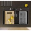 Quadron - Granitový dřez MARC 110 WORKSTATION Black Metallic Zlaty HQM7650U8_PVDG1  DOPRAVA ZDARMA