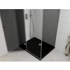MEXEN/S - Roma sprchový kout 100x90, grafit, chrom + černá vanička se sifonem 854-100-090-01-40-4070