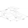 MEXEN/S - R62 Royo vanová baterie se sprchou set, černá 7223R62-70