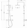 MEXEN/S - KX67 Sprchový sloup s termostatickou baterií, chrom / bílá 771506791-00