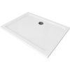 MEXEN/S - Flat sprchová vanička obdélníková slim 100 x 80, bílá + černý sifon 40108010B