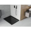 MEXEN/S - Flat sprchová vanička obdélníková slim 100 x 80, černá + černý sifon 40708010B