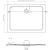 MEXEN/S - Flat sprchová vanička obdélníková slim 100 x 80, černá + černý sifon 40708010B