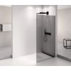 ARCHITEX BLACK MATT sprchová zástěna 762mm, kouřové sklo