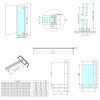 ARCHITEX BLACK MATT sprchová zástěna 1062mm, kouřové matné sklo