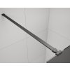 ESCA BLACK MATT jednodílná sprchová zástěna do prostoru, kouřové matné sklo, 1100 mm