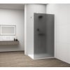 ESCA WHITE MATT jednodílná sprchová zástěna k instalaci ke stěně, kouřové matné sklo, 1500 mm