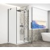 TRINITY BLACK obdélníkový sprchový kout 1100x800mm, čiré sklo, pravé