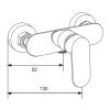 MEXEN/S - Carl sprchový sloup včetně sprchové baterie Milo, chrom 71340240-00