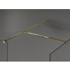 MEXEN/S - Kioto Sprchová zástěna Walk-in 110 x 80 cm, černý vzor, zlatá 800-110-202-50-70-080