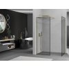 MEXEN/S - Kioto Sprchová zástěna Walk-in 120 x 80 cm, černý vzor, zlatá 800-120-202-50-70-080