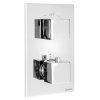Podomítková sprchová termostatická baterie, box, 2 výstupy, chrom