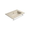 PURA keramické umyvadlo Slim 62x46cm, bez otvoru, creta mat