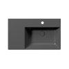 KUBE X keramické umyvadlo 80x47cm, s odkládací plochou vlevo, černá mat  + slevový kód