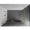 MEXEN/S - Kioto+ Sprchová zástěna WALK-IN s poličkou a držákem ručníků 95 x 200, transparent, zlatá 800-095-121-50-00