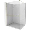 MEXEN/S - Kioto+ Sprchová zástěna WALK-IN s poličkou a držákem ručníků 95 x 200, transparent, zlatá 800-095-121-50-00