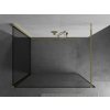 MEXEN/S - Kioto Sprchová zástěna WALK-IN 110 x 90 cm, černý vzor, zlatá 800-110-212-50-70-090