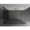 MEXEN/S - Kioto Sprchová zástěna WALK-IN 120 x 100 cm, černý vzor, zlatá 800-120-212-50-70-100