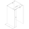 MEXEN/S - Kioto samostatně stojící sprchová zástěna 100 x 200, černý vzor 8 mm, grafit kartáčovaná 800-100-002-66-77