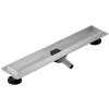 MEXEN - Flat žlab bez roštu 90 cm otočný nerez 1040090