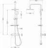 MEXEN/S - KT67 Sprchový sloup s termostatickou baterií, chrom / bílá 771506793-00