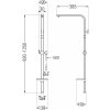 MEXEN - Q černá sprchový sloup 79395-70