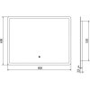 MEXEN - Navia zrcadlo s osvětlením 80 x 60 cm, LED 6000K, 9803-080-060-611-00