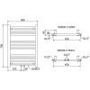 MEXEN/S - Mars radiátor + topná tyč 700 x 500 mm, 300 W, bílá W110-0700-500-2300-20