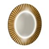 PRIDE kulaté zrcadlo s LED osvětlením v rámu ø 75cm, bronz