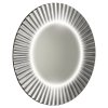 PRIDE kulaté zrcadlo s LED osvětlením v rámu ø 75cm, stříbrná