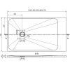 MEXEN/S - Hugo sprchová vanička SMC 140x70, bílá, krytka černá 42107014-B