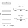 MEXEN/S - Ceres radiátor + topná tyč 1200 x 500 mm, 600 W, černá W111-1200-500-2600-70