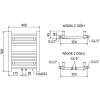 MEXEN/S - Ares radiátor + topná tyč 500 x 400 mm, 300 W, černá W102-0500-400-2300-70