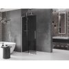 MEXEN/S - Velar L Sprchová zástěna posuvná Walk-in 120 x 200 cm, grafit 8 mm, chrom 871-120-003-43-01