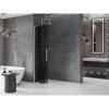 MEXEN/S - Velar L Sprchová zástěna posuvná Walk-in 120 x 200 cm, grafit 8 mm, chrom 871-120-003-43-01