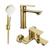 MEXEN/S - Mexen Royo R05 Set umyvadlové a vanové baterie s příslušenstvím zlata 72203R05-50
