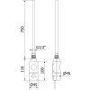 MEXEN/S - Mars radiátor + topná tyč 1800 x 600 mm, 900 W, černá W110-1800-600-2900-70