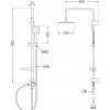 MEXEN/S - T45 černá sprchový sloup 798454593-70