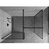 MEXEN/S - Kioto Sprchová zástěna WALK-IN 80 x 70 cm, černý vzor, černá 800-080-202-70-70-070