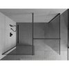 MEXEN/S - Kioto Sprchová zástěna WALK-IN 100 x 90 cm, transparent, grafit kartáčovaná 800-100-202-66-00-090